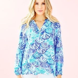 Lilly Pulitzer Elsa Silk Top Size Medium